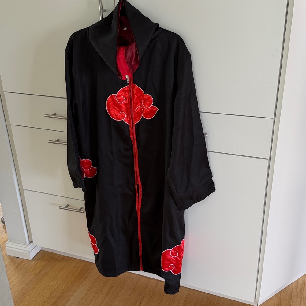 Naruto Akatsuki Cosplay Cloak - Red Cloud Robe